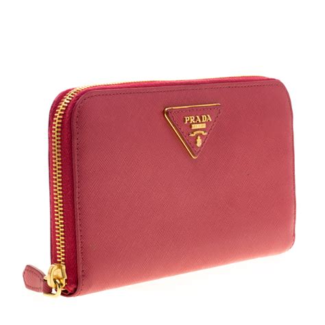 Prada zip around wallet